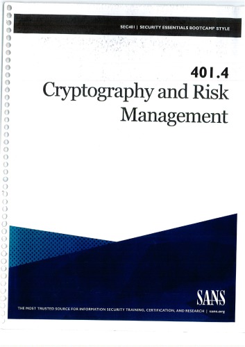 401.4 – Cryptography and Risk Management