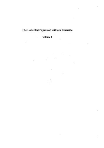 The Collected Papers of William Burnside: 2-Volume Set (Mathematics)