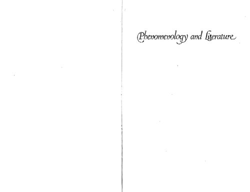 Phenomenology and literature