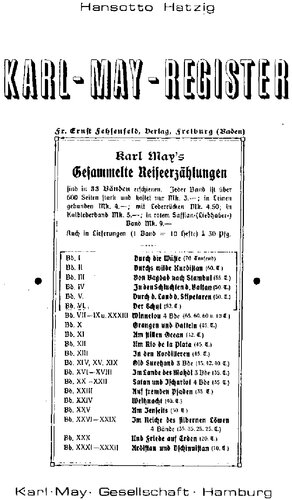 Karl-May-Register zu DURCH DIE WÜSTE DURCHS WILDE KURDISTAN VON BAGDAD NACH STAMBUL IN DEN SCHLUCHTEN DES BALKAN DURCH DAS LAND DER SKIPETAREN DER SCHUT