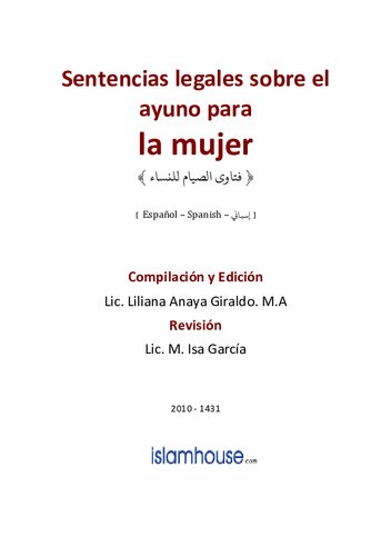 Veredictos legales sobre el ayuno para la mujer