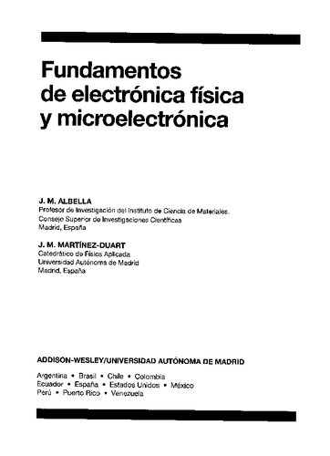 Fundamentos De Electronica Fisica Y Microelectronica