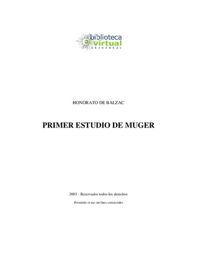 Primer Estudio De Muger