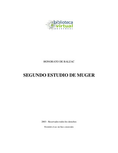 Segundo Estudio De Muger