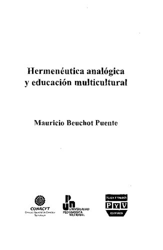 Hermeneutica Analogica Y Educacion Multicultural