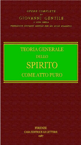 Teoria generale dello spirito come atto puro