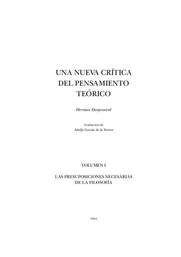 Una Nueva Critica Del Pensamiento Teorico