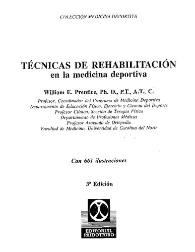 Tecnicas De Rehabilitacion En La Medicina Deportiva