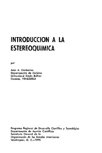 Introduccion A La Estereoquimica