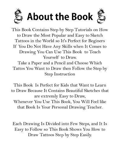 Tattoo How to Draw: Beautiful Modern Tattoo, Beginner Drawing Books, Step-By-Step Guide to Drawing for Adults, for Kids (I Can Draw)