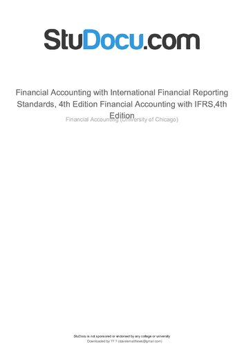 Financial Accounting with International Financial Reporting Standards 4/e