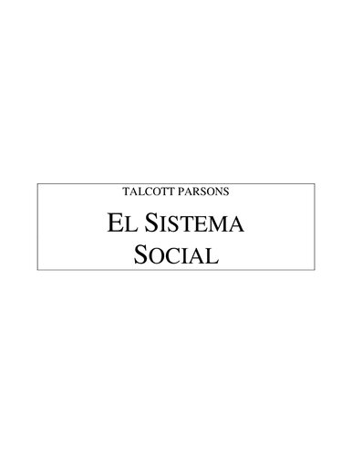 El Sistema Social