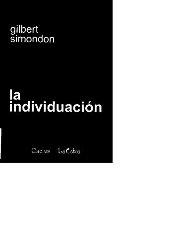 La Individuacion A La Luz De Las Nociones De Forma E Informacion