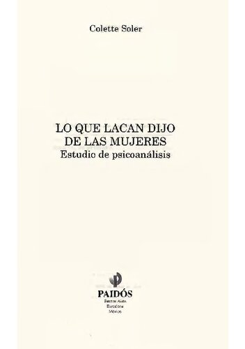 Estudios De Psicoanalisis Lo Que Lacan Dijo De Las Mujeres (Scan)