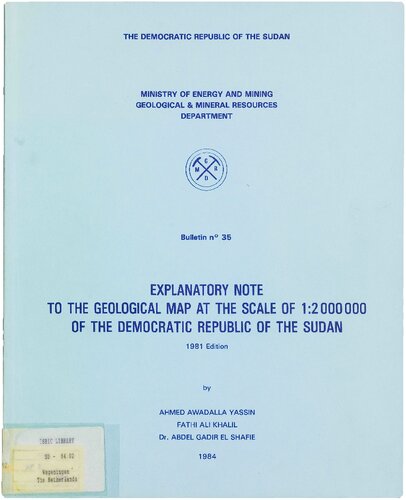 Explanatory note to the geological map at the scale of 1:2000000 of the Democratic Republic of the Sudan