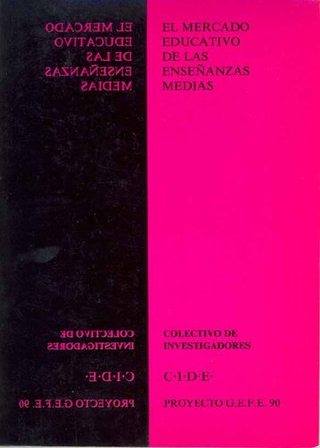 El mercado educativo de las enseñanzas medias