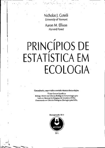 Princípios de Estatística Em Ecologia