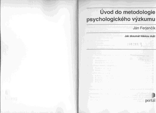 Úvod do metodologie psychologického výzkumu