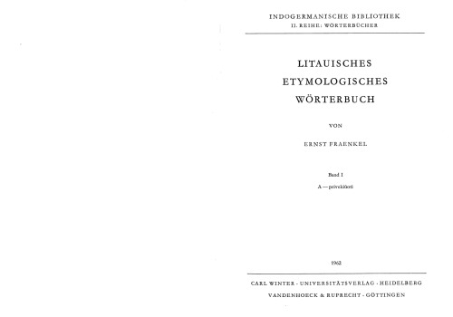 Litauisches etymologisches Wörterbuch