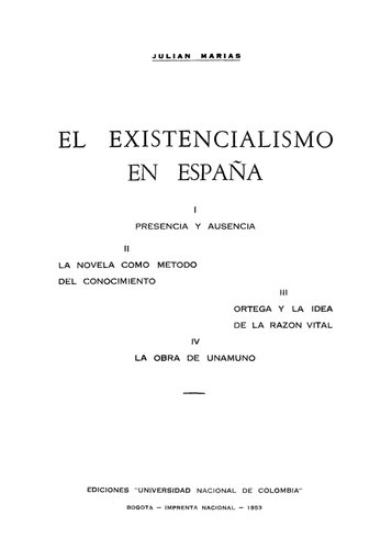 El existencialismo en España