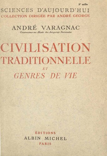 Civilisation traditionnelle et genres de vie