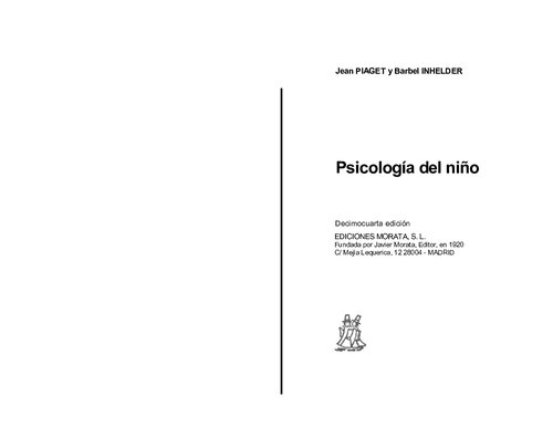 Psicologia Del Niño