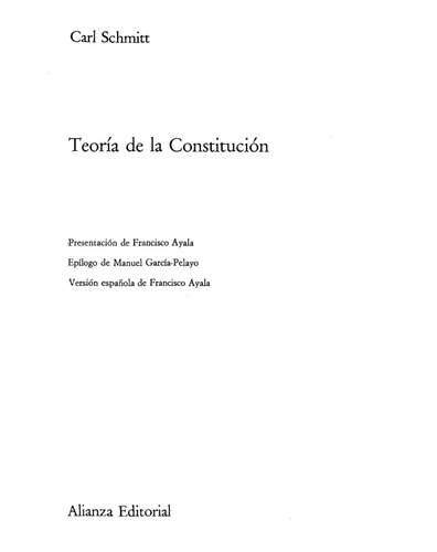 Teoria de la constitucion