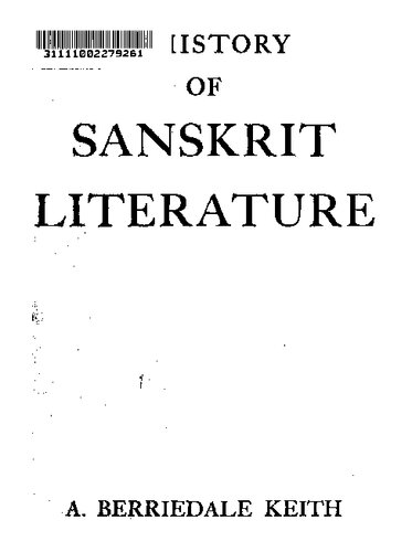 A history of Sanskrit literature