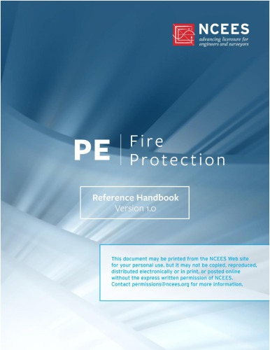 Principles and Practice of Engineering PE Fire Protection Reference Handbook