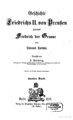 Geschichte Friedrichs II. von Preußen, genannt Friedrich der Große