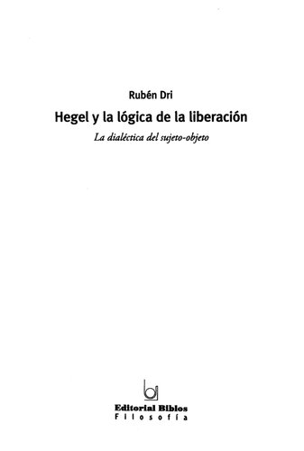 Hegel y la logica de la liberacion