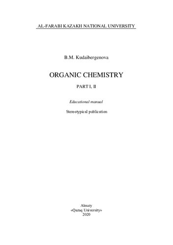 Organic chemistry (Part I, II): textbook