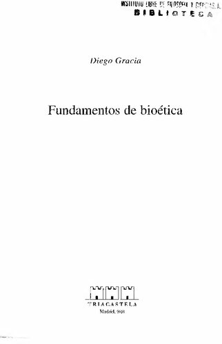 Fundamentos De Bioetica