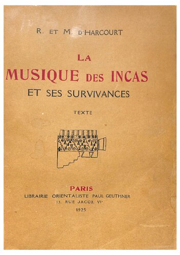 La musique des Incas et ses survivances - Texte