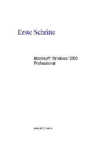 Microsoft Windows 2000 Professional