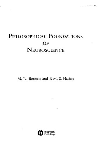 Philosophical Foundations of Neuroscience