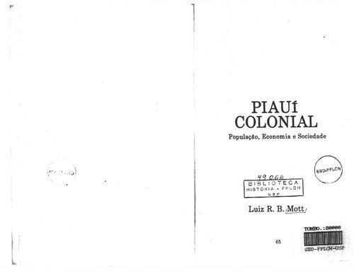 Piauí colonial: população, economia e sociedade