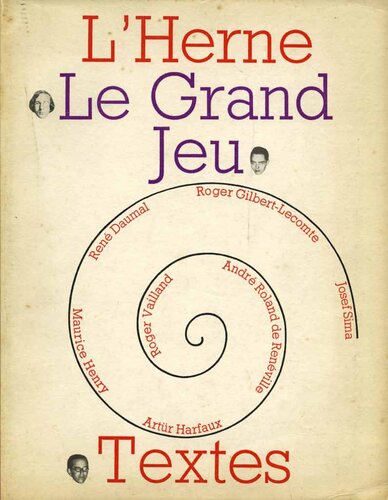 Cahier Le Grand Jeu