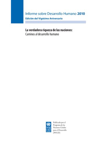 Informe Sobre El Desarrollo Humano 2010