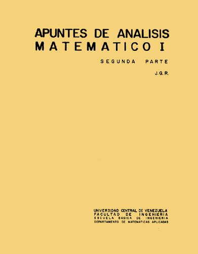 Apuntes de Analisis Matematico I