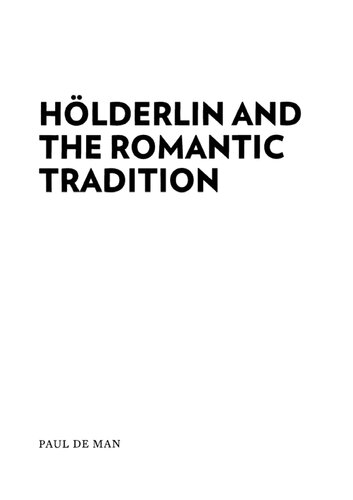 Hölderlin and the Romantic Tradition