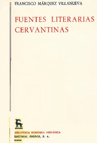 Fuentes Literarias Cervantinas