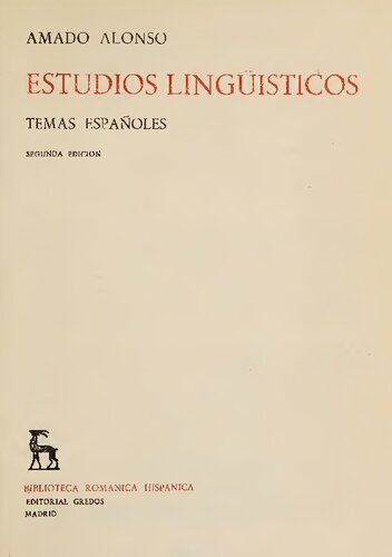 Estudios linguisticos : temas espanoles. --