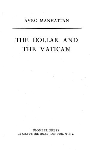 The dollar and the vatican