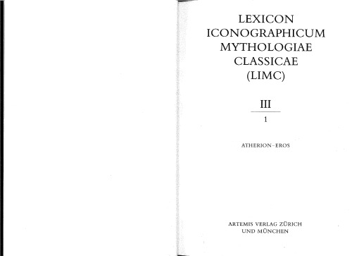 Lexicon Iconographicum Mythologiae Classicae (LIMC)