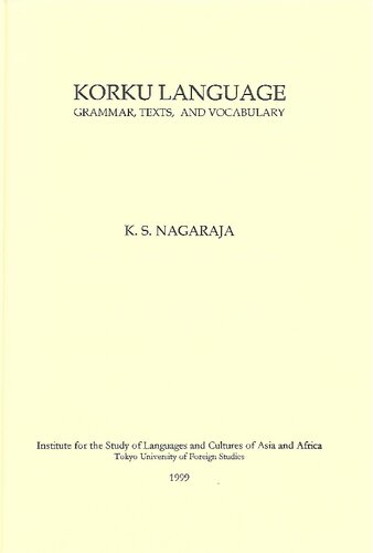 Korku Language: Grammar, Texts and Vocabulary