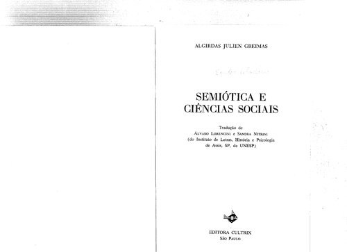 Semiótica e CIências Sociais