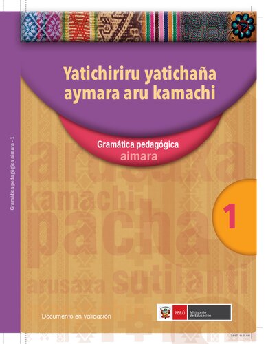 Yatichiriru yatichaña aymara aru kamachi. Gramática pedagógica aimara-1