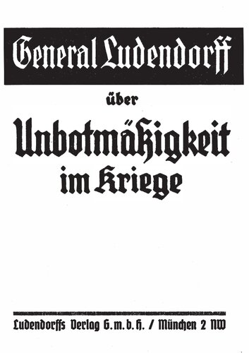 Ueber Unbotmaessigkeit im Kriege