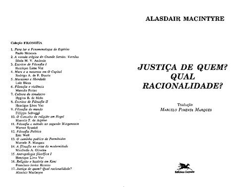 Justiça de Quem? Qual Racionalidade?